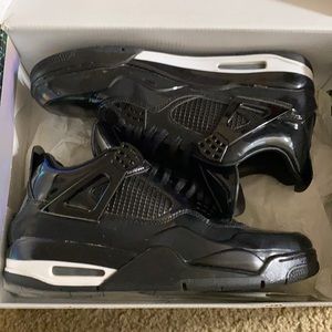 Retro 4s pat and leather black